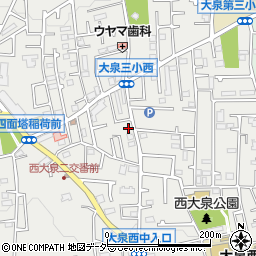 東京都練馬区西大泉3丁目30-22周辺の地図