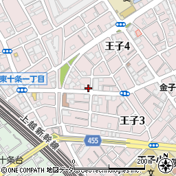 東京都北区王子4丁目1-11周辺の地図