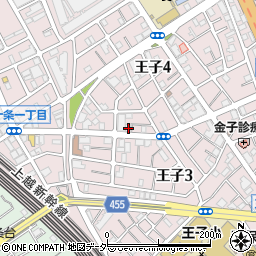 東京都北区王子4丁目2-12周辺の地図