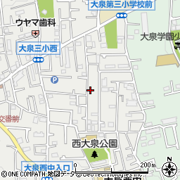 東京都練馬区西大泉3丁目25-10周辺の地図