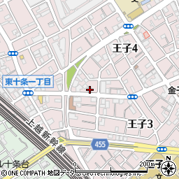東京都北区王子4丁目1-12周辺の地図