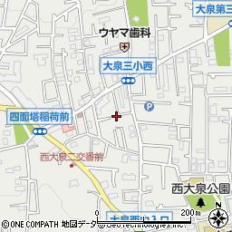 東京都練馬区西大泉3丁目30周辺の地図