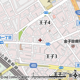 東京都北区王子4丁目2周辺の地図