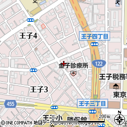 東京都北区王子3丁目17-3周辺の地図