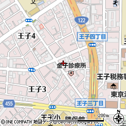 東京都北区王子3丁目17周辺の地図