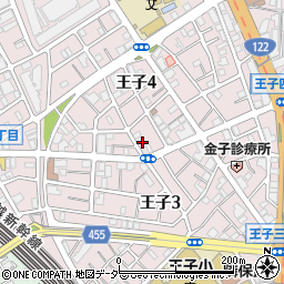 東京都北区王子4丁目13-2周辺の地図