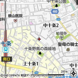 東京都北区中十条2丁目3-9周辺の地図