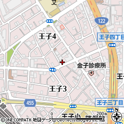 東京都北区王子4丁目14-1周辺の地図