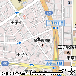 東京都北区王子3丁目17-2周辺の地図