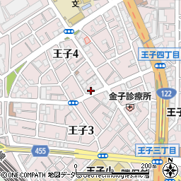 東京都北区王子4丁目14-17周辺の地図