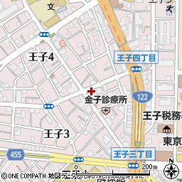 東京都北区王子3丁目17-4周辺の地図