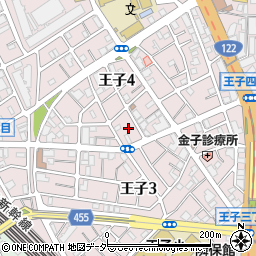 東京都北区王子4丁目13周辺の地図