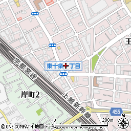 松勇東十条駅前給油所周辺の地図