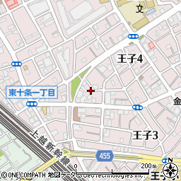 東京都北区王子4丁目1-7周辺の地図