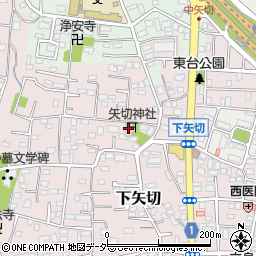 千葉県松戸市下矢切302周辺の地図