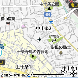東京都北区中十条2丁目6-3周辺の地図