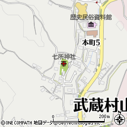横田自治会周辺の地図