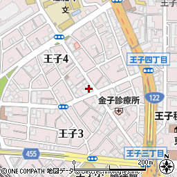 東京都北区王子4丁目14-13周辺の地図