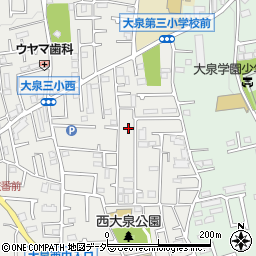 東京都練馬区西大泉3丁目25-19周辺の地図