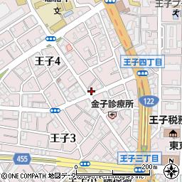東京都北区王子4丁目15-12周辺の地図