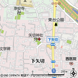 矢切神社社務所周辺の地図