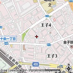 東京都北区王子4丁目3-1周辺の地図