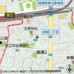 東京都足立区綾瀬2丁目周辺の地図