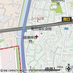 ミニストップ足立綾瀬１丁目店周辺の地図