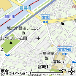 東京都足立区宮城1丁目24-20周辺の地図