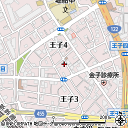 東京都北区王子4丁目13-8周辺の地図