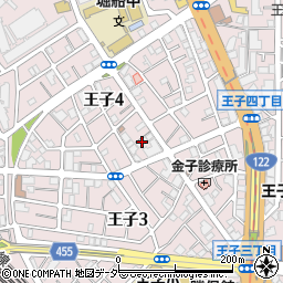 東京都北区王子4丁目14-11周辺の地図