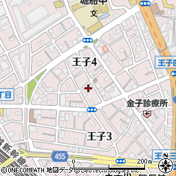 東京都北区王子4丁目13-5周辺の地図