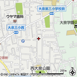 東京都練馬区西大泉3丁目25-13周辺の地図
