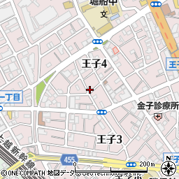 東京都北区王子4丁目12-1周辺の地図
