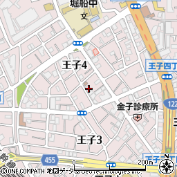 東京都北区王子4丁目14-4周辺の地図