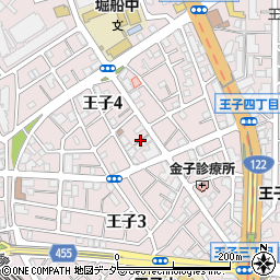 東京都北区王子4丁目14周辺の地図