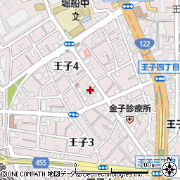 東京都北区王子4丁目14周辺の地図