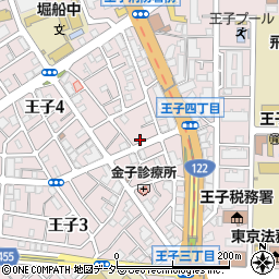 東京都北区王子4丁目21-14周辺の地図