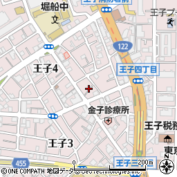 東京都北区王子4丁目15周辺の地図
