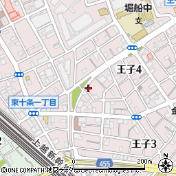 東京都北区王子4丁目4-17周辺の地図