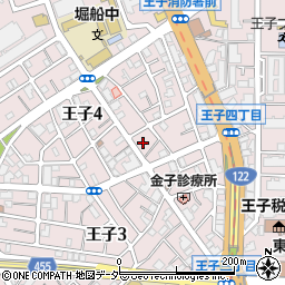 東京都北区王子4丁目15-4周辺の地図