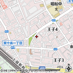 東京都北区王子4丁目4-1周辺の地図