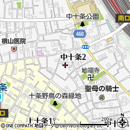 東京都北区中十条2丁目6周辺の地図