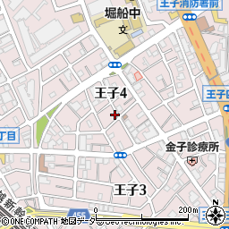 東京都北区王子4丁目12-6周辺の地図
