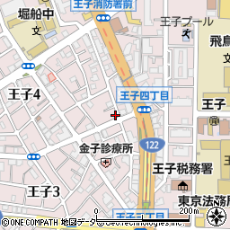 東京都北区王子4丁目21-13周辺の地図
