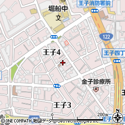 東京都北区王子4丁目14-7周辺の地図