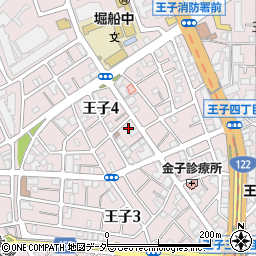 東京都北区王子4丁目14-8周辺の地図