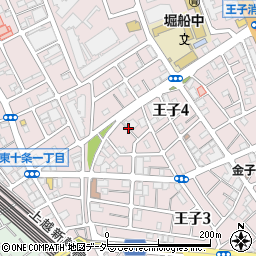 東京都北区王子4丁目4周辺の地図