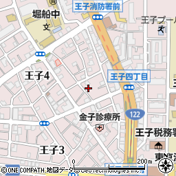 東京都北区王子4丁目21-3周辺の地図