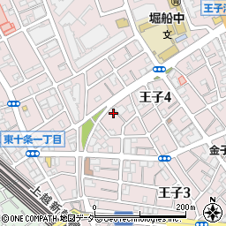 東京都北区王子4丁目4-3周辺の地図